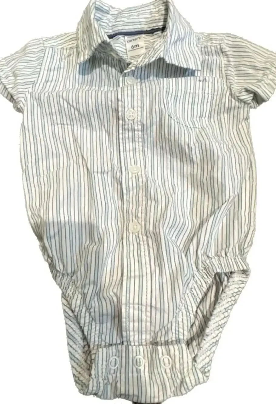 Carter's Striped Bodysuit and Dinosaur Print Button-Down Shirt, 6M